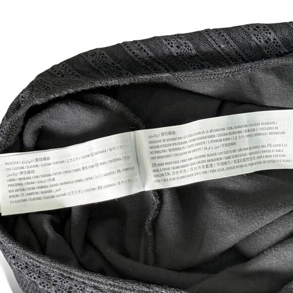 NWT‎ Abercrombie & Fitch Black Mesh Crepe Sweetheart Lace Bodysuit Whimsigoth M - Picture 8 of 9